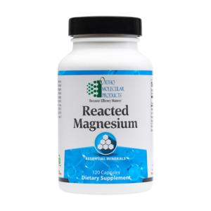 bottle of reacted magnesium supplement